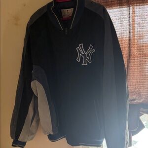 New York Yankees Black and Gray suede varsity jacket